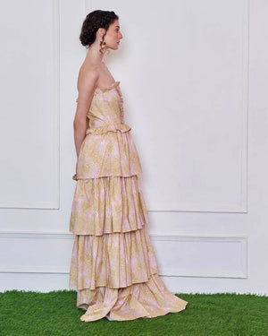 Fallen Angel Ruffled Frills Long Dress