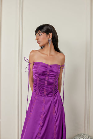 Gathered Tube Dress