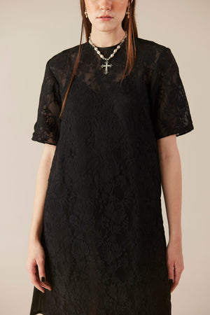 Shadow Play Black Lace Midi Dress