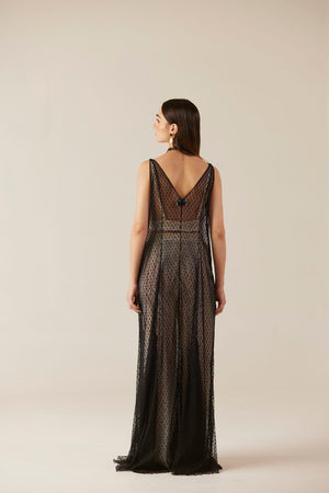 Enigma Black & Off White Lace Sheer Co Ord Set