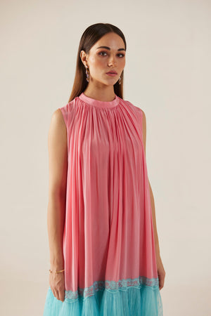 Blushing Skies Long Lace Dress