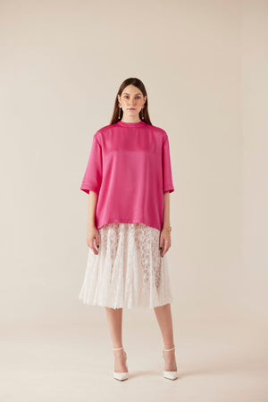 Sugar Plum White Lace Skirt
