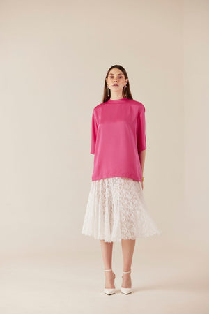 Sugar Plum White Lace Skirt