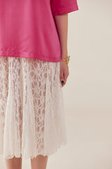 Sugar Plum White Lace Skirt