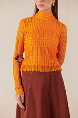 Sunset Serenade Lace highneck Top