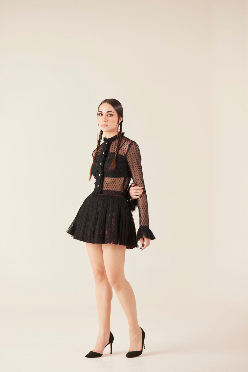 Dreamscape Black Sheer Co Ord Set