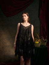 Black Tiered Ruffle Dress