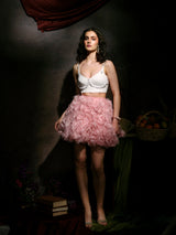 Handmade Floral Organza Skirt