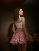 Handmade Floral Organza Skirt