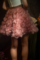 Handmade Floral Organza Skirt