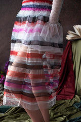 Multicolor Stripe Sheer Dress