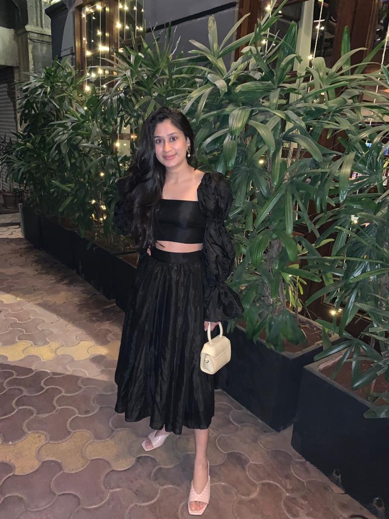 Organza Skirt Black Dress