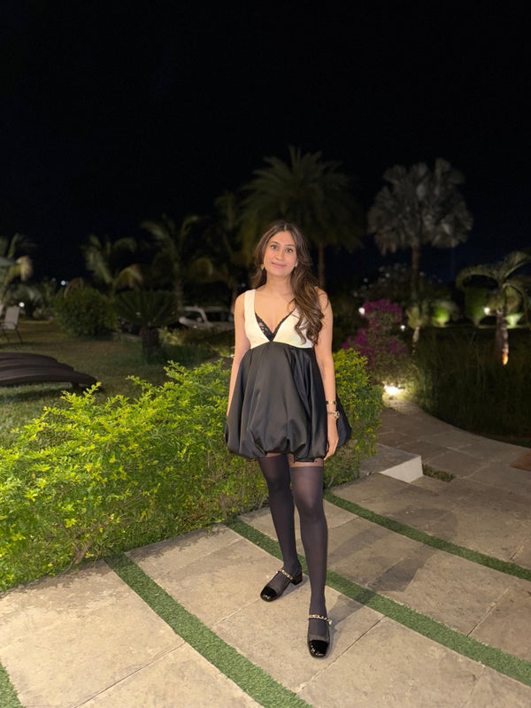 Black Balloon Mini Dress