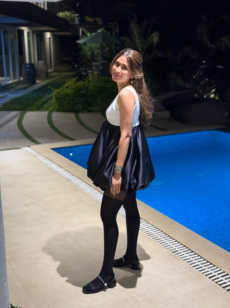 Black Balloon Mini Dress