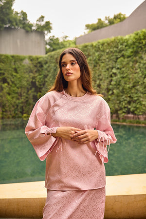 Blush Pink Jacquard Co-ord Set