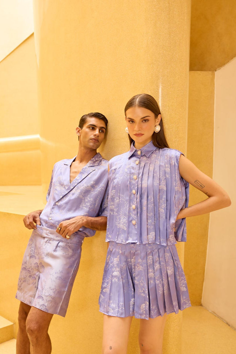 Men’s Lavender Jacquard Co-ord Set