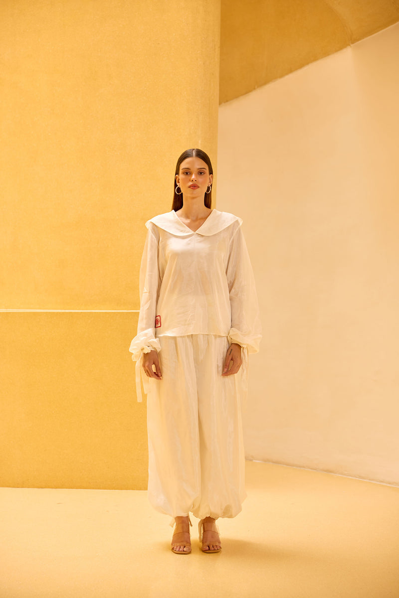 Ivory Taffeta Set