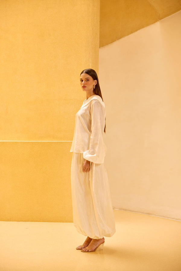 Ivory Taffeta Set