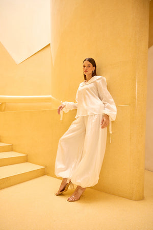 Ivory Taffeta Set
