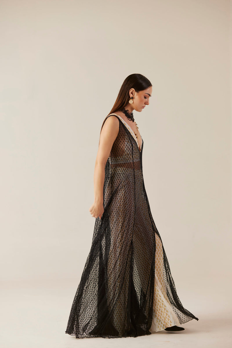 Enigma Black Lace Long Tunic