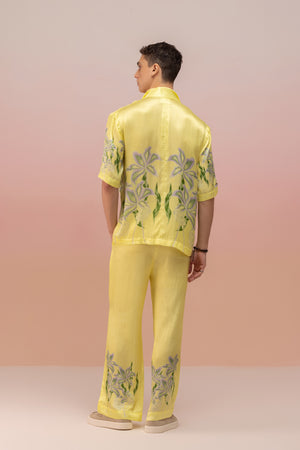 PRINTED SATIN CO-ORD WITH TIE
