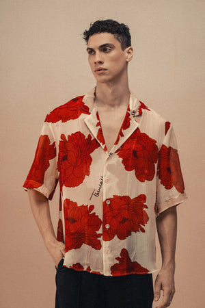 OVERSIZED ORGANZA PRINTED SHIRT