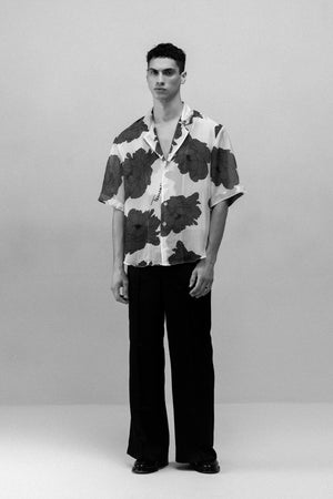 OVERSIZED ORGANZA PRINTED SHIRT