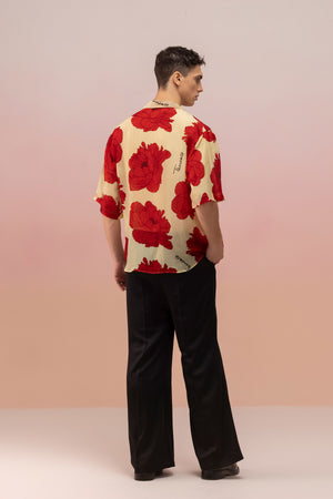 OVERSIZED ORGANZA PRINTED SHIRT