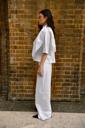 Pure Cotton Wrap Neck Top & Straight Pants Sets