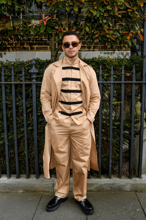 Unisex Belted Cotton Trench Coat