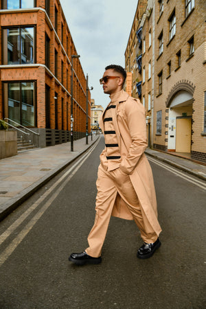 Unisex Belted Cotton Trench Coat