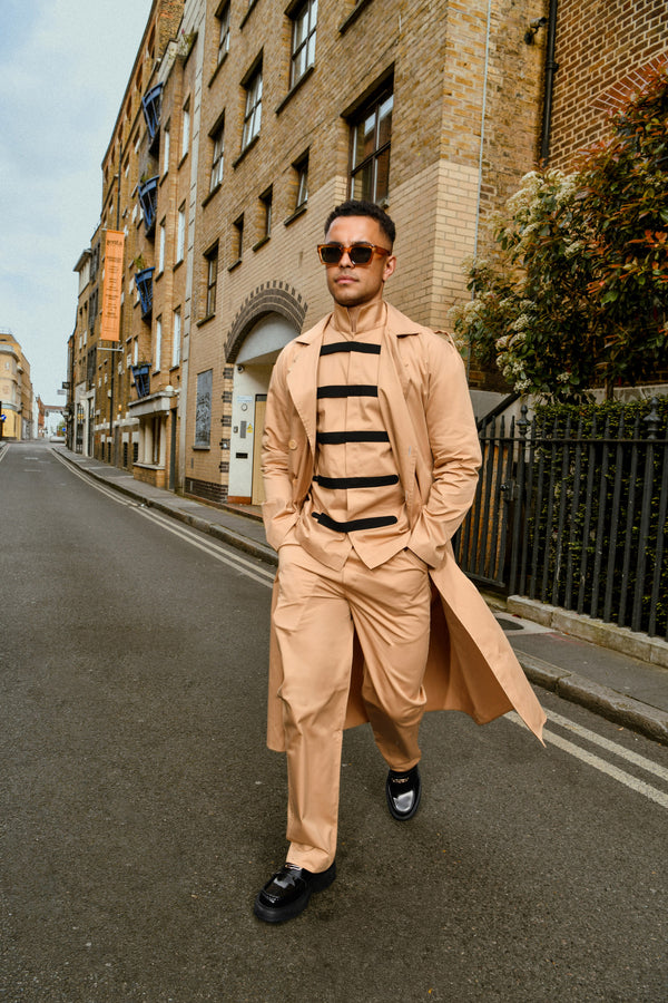 Unisex Belted Cotton Trench Coat