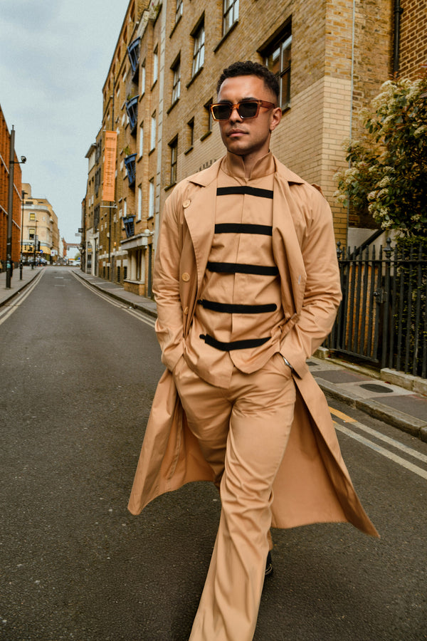 Unisex Belted Cotton Trench Coat