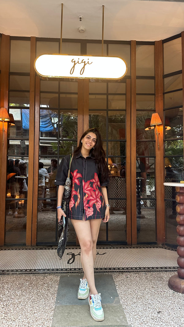 PRINTED DENIM SHIRT