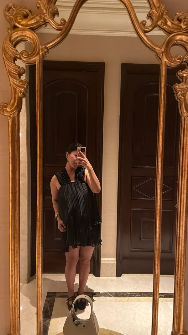 Pleated Mini Dress
