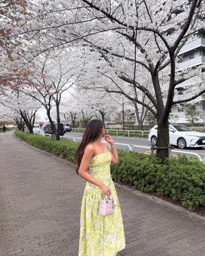 Bellflower Yellow Midi Dress