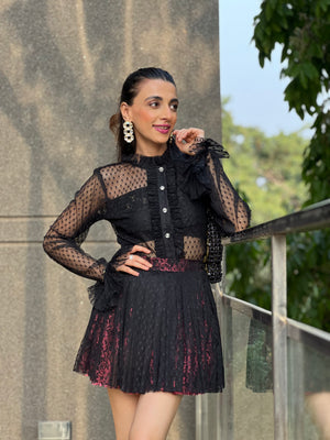 Dreamscape Black Lace Skirt