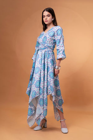 Circular Linen Midi Dress