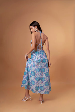 Backless Midi Beach Dress