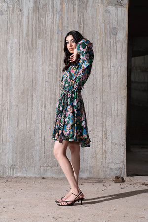 Enchanted Garden Floral Mini Dress