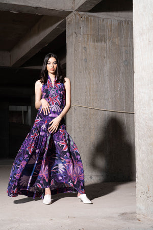 Sea Breeze Long Halter Dress