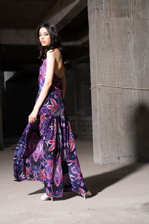 Sea Breeze Long Halter Dress