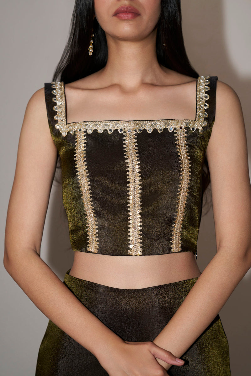 Black Skirt And Top Coord Set