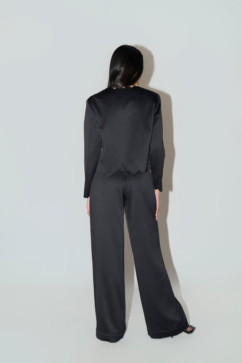 Black Embellished Co-ord Set