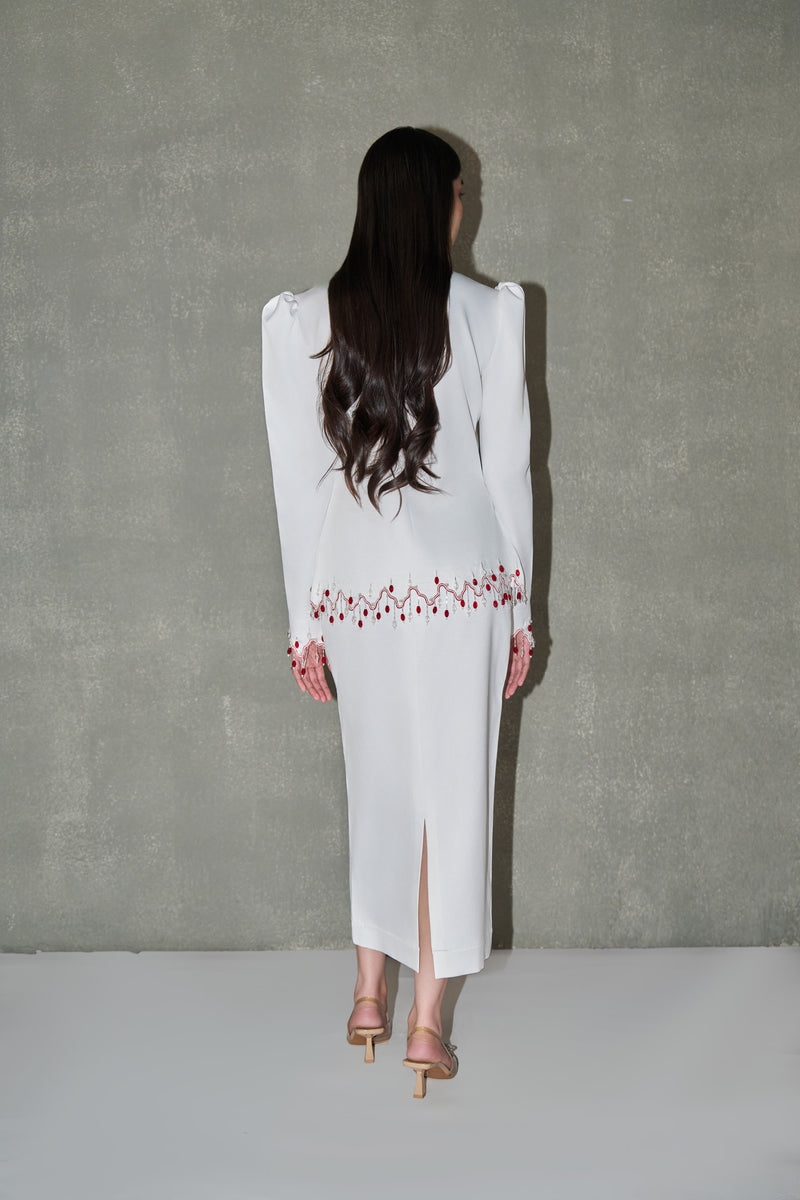 White embellished co-ord