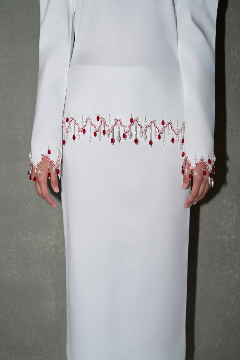 White embellished co-ord