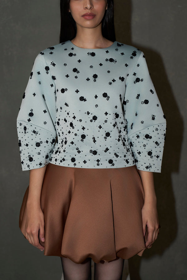 Mint Hand-Embellished Top