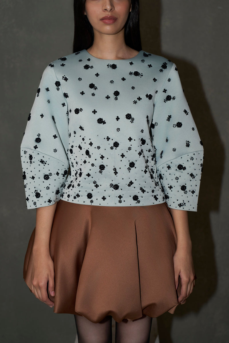 Mint Hand-Embellished Top