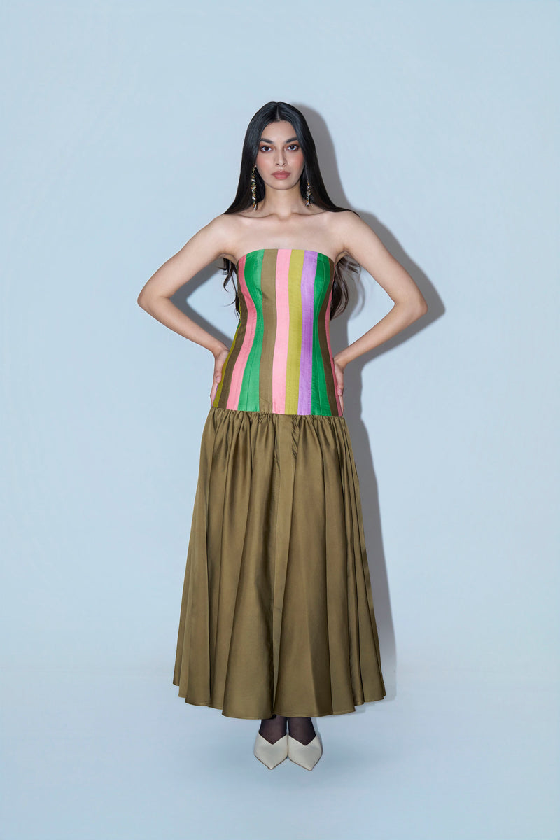 Multicolour Tube Dress