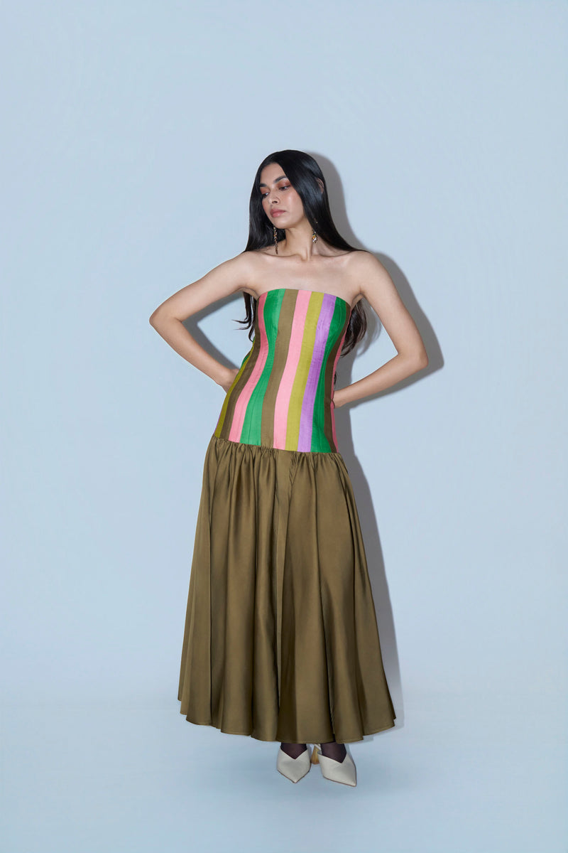 Multicolour Tube Dress